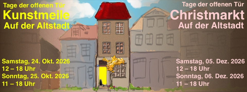 Flyer Tage der offenen Tür Kunstmeile Christmarkt 2023