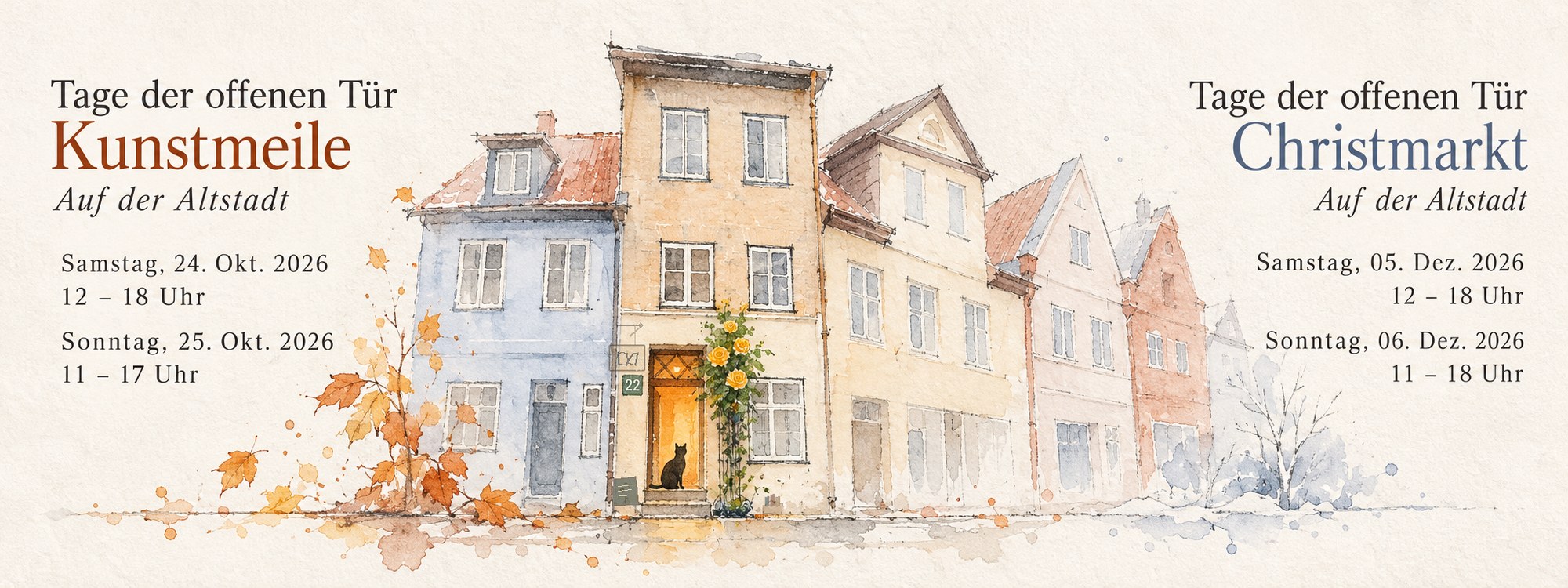 Tage der offenen Tür 2026: Kunstmeile und Christmarkt Auf der Altstadt